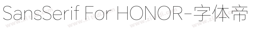 SansSerif For HONOR字体转换